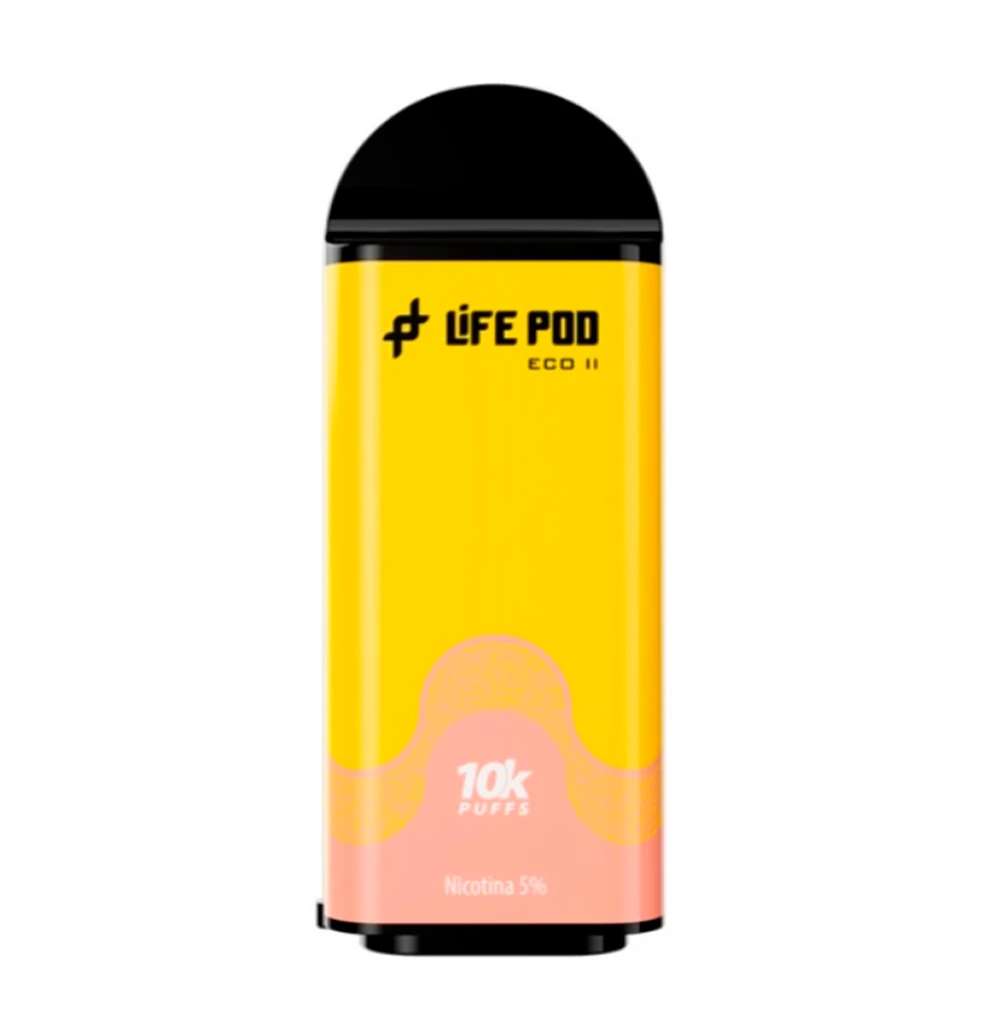 Peach Mango Life Pod Eco Ii 10000 Puffs Vaporizador Descartável