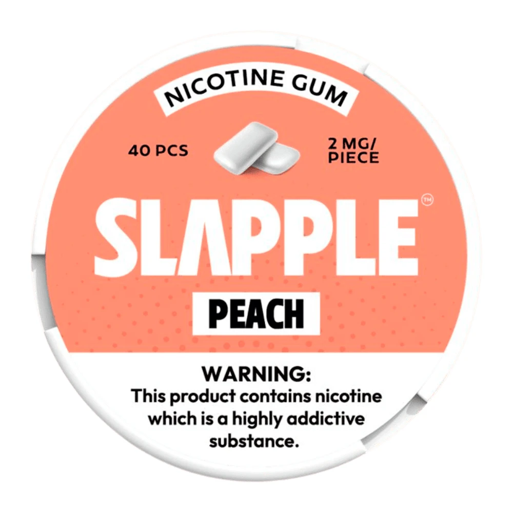 GOMA DE NICOTINA SLAPPLE PEACH - 2MG - 40PCS