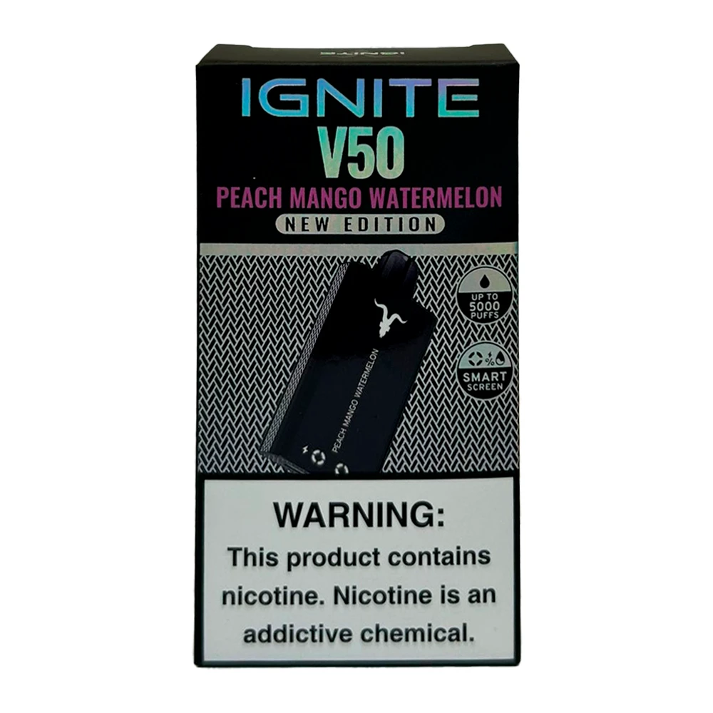 Peach Mango Watermelon Ignite V50 New Edition 5000Puffs Pod Descartável