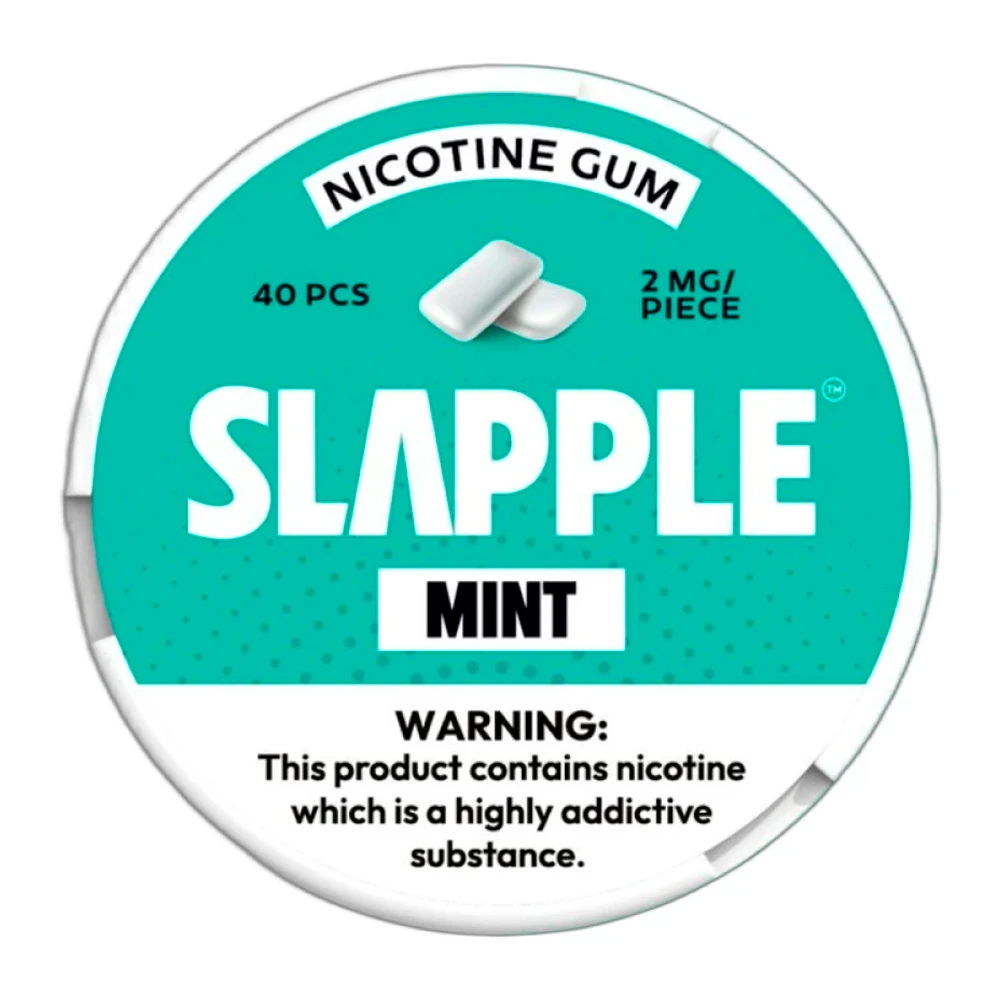 GOMA DE NICOTINA SLAPPLE MINT - 2MG - 40PCS