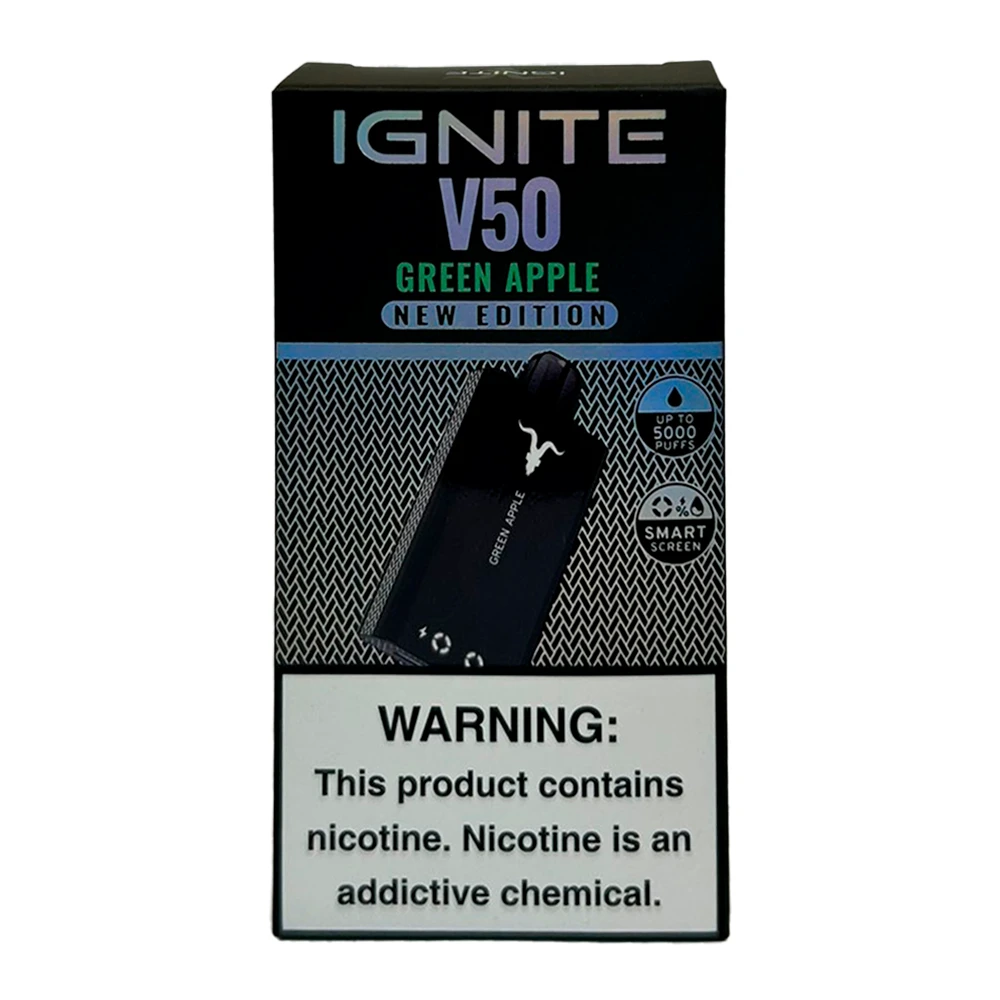 Green Apple Ignite V50 New Edition 5000Puffs Pod Descartável
