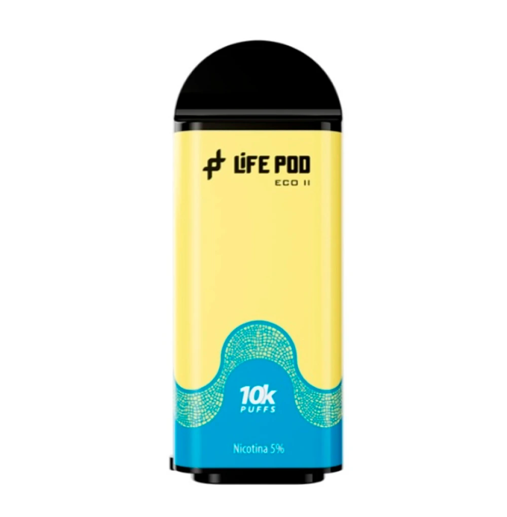 Banana Ice Life Pod Eco Ii 10000 Puffs Vaporizador Descartável