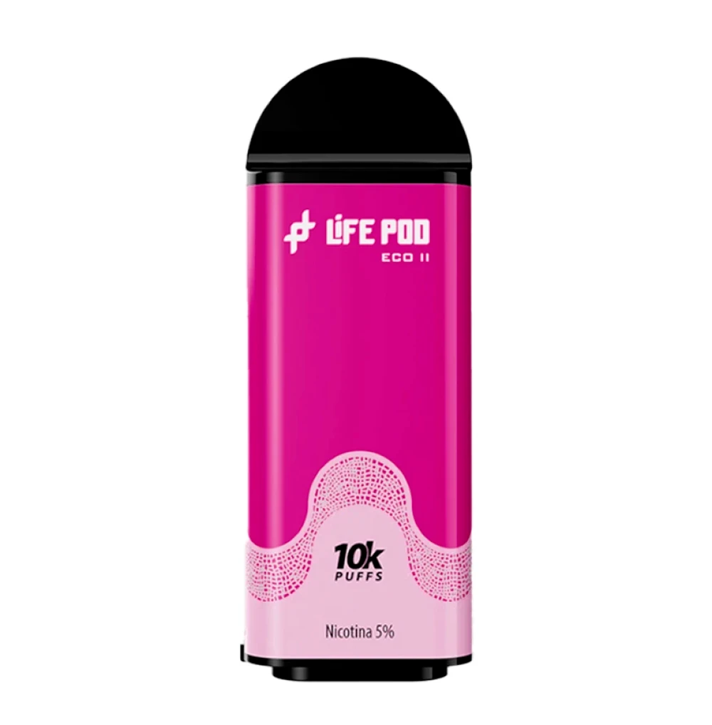 Cherry Bubble Gum Life Pod Eco Ii 10000 Puffs Vaporizador Descartável
