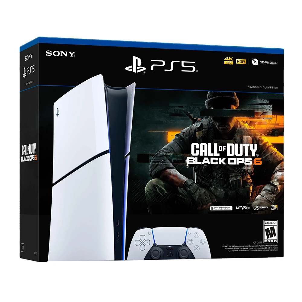 CONSOLE PLAYSTATION 5 SLIM 1TB DIGITAL CALL OF DUTY BLACK OPS 6 CAIXA DANIFICADA