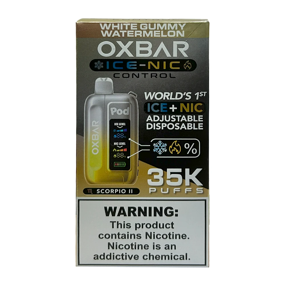 White Gummy Watermelon - Oxbar - Icenic - 35000 Puffs - Pod Descartável